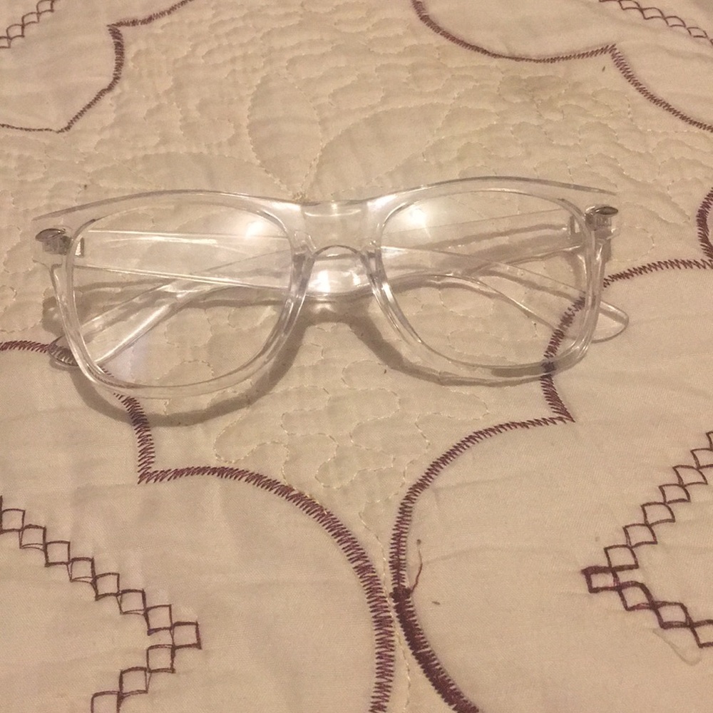 Crystal Frame Horn Rimmed Glasses